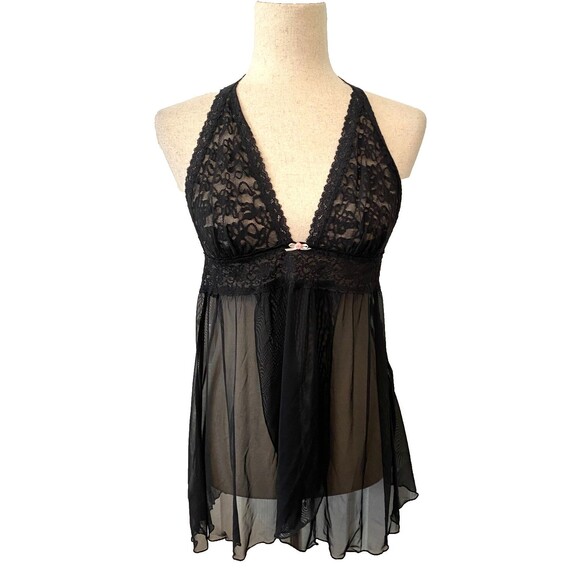 VICTORIA'S SECRET The LACIE & Robe Set Size L BABYDOLL NIGHTIE CHEMISE LINGERIE - Picture 2 of 16